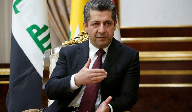 Masrour Barzani, incoming Prime Minister of Kurdistan region speaks during an interview with Reuters in Erbil, Iraq July 9, 2019. Picture taken July 9, 2019. REUTERS/Azad Lashkari