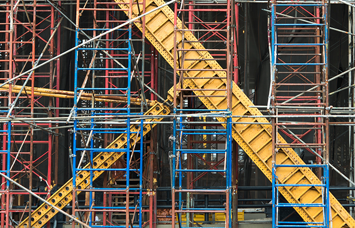 construction scaffolding in NYC